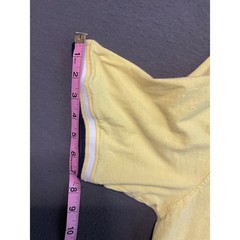 Parish Nation Yellow T-Shirt Men’s Medium Logo Ribbed Trim Ringer