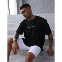 Men’s Fashion Workout T-Shirt Casual Short Sleeve Plain T Shirts Loose Athlet…