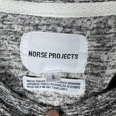 Norse Projects Mens Small Grey Slub Knit Japanese Fabric Pocket T-Shirt Textured