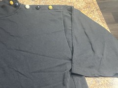 Umen Studio T Shirt Vintage 90s Mock Neck Cotton Mens Large Black 3/4 Sleeve