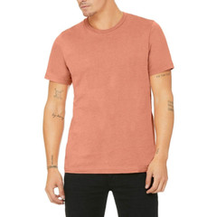 Bella + Canvas 3001CVC Unisex T Shirt Retail Fit Heather Stylish Tee CVC SUNSET