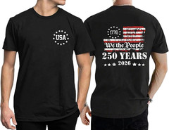 250th Anniversary USA Shirts for Men Shirt American Flag Graphic