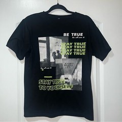 Stay True To Yourself Unisex Black T-Shirt. Size Medium, Great Condition
