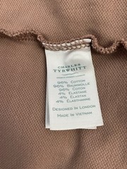 Charles Tyrwhitt Long Sleeve Polo Shirt Mens Size 2XL Light Brown Cotton Jersey