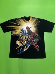 Mask And Disguise Deadpool Vs Wolverine Tee Black Multi Size XL