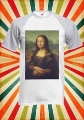 Mona Lisa Leonardo Da Vinci Men Women Long Short Sleeve Baseball T Shirt 1713