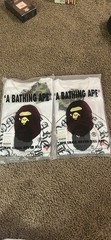 A Bathing Ape BAPE Baby Milo White Graphic Logo Crew Neck T-Shirt Men’s M
