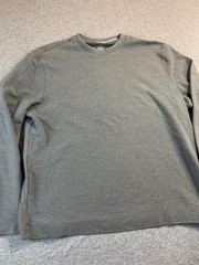 Van Heusen Essential Top Men’s Large Gray Cotton Blend Regular Fit Long Sleeve