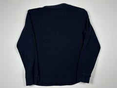American Eagle Thermal Shirt Men Medium Navy Super Soft Waffle Knit Layer