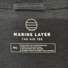 Marine Layer Air Tee Shirt Mens M/L Gray Mountain Sunset Graphic Outdoor Top