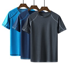 US Men Short Sleeve Swimsuit Rash Guard Workout Sports Tops Shirts Activewear