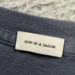 Son of a Tailor T Shirt XL Blue Rolled Sleeves 100% Supima Cotton