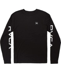$40 RVCA Men’s Black T-Shirt Long Sleeves Regular Fit Size M