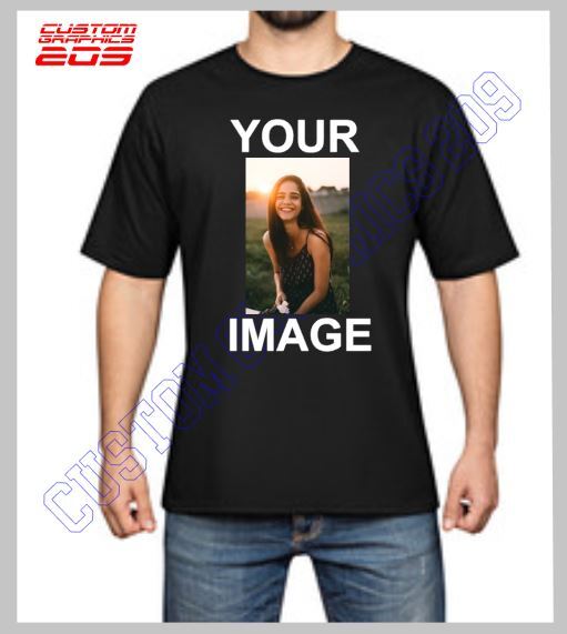 CUSTOM PICTURE T-SHIRT YOUR PICTURE IMAGE PHOTO COLOR DESIGN FRONT OR BACK