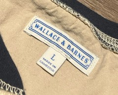 J Crew Wallace & Barnes Henley Thermal Men’s Large Long Sleeve Marled Blue