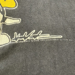 Vintage Snoopy & Woodstock Single Stitch Black T-Shirt Size Medium Made in USA