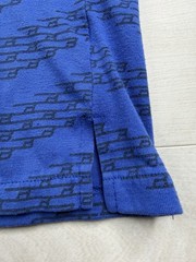 Vtg Breezin Sportswear T-Shirt Blue Single Stitch Geometric Boxy 80s 90s Large