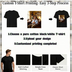 Father’s Day Custom Name Image Tee Warm Gift For Beloved Dad Daily Wear Shirt