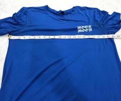 Romwe Mens Royal Blue Graphic Print Oversized T-Shirt Size S
