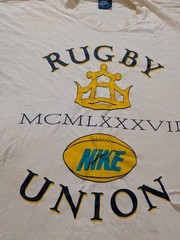 Nike Rugby Union T-shirt 70s Single Stitch Distressed