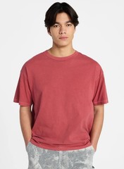No Boundaries MEN’S SIZE 2XL Oversized Boxy Tee in Red Dahlia Cotton Shirt, NWOT
