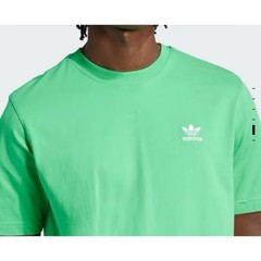 Mens L ADIDAS ORIGINALS logo ESSENTIALS TREFOIL TEE SHIRT GREEN JN0235 large NEW