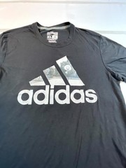 Adidas Ultimate T Shirt Mens XL Black Graphic Short Sleeve Performance Crew Neck