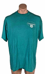 Vtg 90s Coast 101 Highway Barber Shop Oceanside CA Teal T-shirt XL Single Stitch