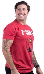 Attitude Red Bird F Caw F Shirt – Funny Rude Saying Men’s X-Large,
