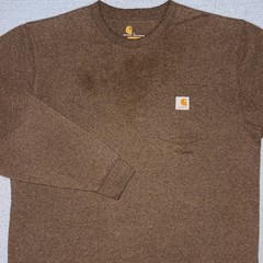Carhartt Long Sleeve Logo T shirt Men’s Large Loose Fit K231 Green