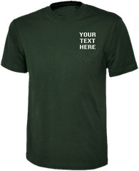 Personalised Embroidered Text Uneek UC301 Adults Classic T Shirt, Workwear Tee