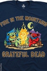 GRATEFUL DEAD-FIRE IN THE MOUNTAIN–BEARS-BERTHA-T-SHIRT S-M-L-XL-2X-3X-4X-5X-6X