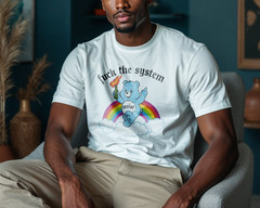 esist with Love Care Bear T-Shirt – Positive Activism Retro Rainbow Tee A498