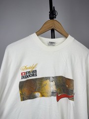 Vintage 90s Nike Swiss Indoors Basel Davidoff Tennis T-Shirt Men’s XXL Size