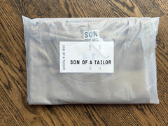 Son of a Tailor Stone Beige/Light Taupe Custom T-Shirt Large Supima Cotton