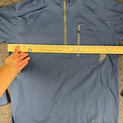 REI Co-op Mens Blue Polyester 1/4 Zip Long Sleeve Pullover Athletic Shirt