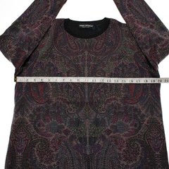 Fabio Caviglia NWOT Long Sleeve T-Shirt Size Medium in Dark Taupe/Multi Print
