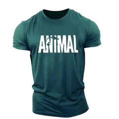 Mens Muscle Gym T-Shirts Short Sleeve Workout Athletic Bodybuilding Cotton Tee