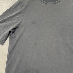 Uniqlo U AIRism T-Shirt Mens Small Dark Gray Cotton Everyday Wear Oversized Logo