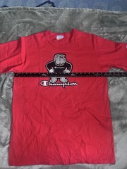 VTG Georgia Bulldogs Men’s Champion Embroidered Cotton T-Shirt Red • XL