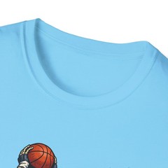 Skeleton Basketball Dunk Poster Sports Action Street Unisex Softstyle T-Shirt