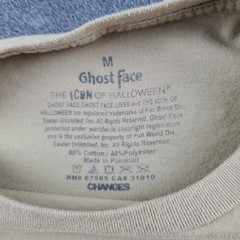 Ghostface Graphic T-Shirt Get In Loser Size Medium Tan Scary Movies