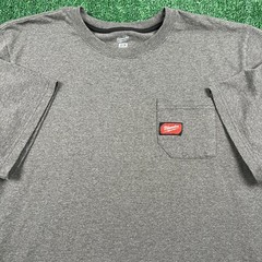Milwaukee T-Shirt Men’s 2XL Gray Short Sleeve Pocket Workwear Crewneck Cotton