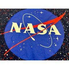 Buzz Aldrin NASA Galaxy Splatter Graphic T-Shirt Navy Blue Mens Large Space Tee