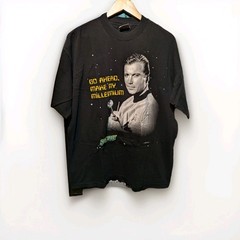 Vintage 90s Stanley Desantis Captain Kirk Star Trek T-Shirt USA Made XL