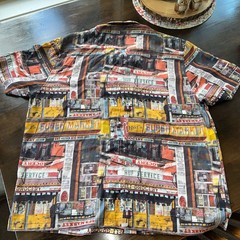 HUF S/S Button Down Vacation Shirt Bodega/Corner Store Print Men’s Size X-Large