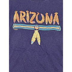 Vtg 90s Soffe’s Choice Arizona Feather Tee Medium Southwest Boho USA