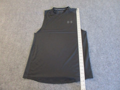 Under Armour Tank Top Shirt Men’s Medium Black Polyester Compression *