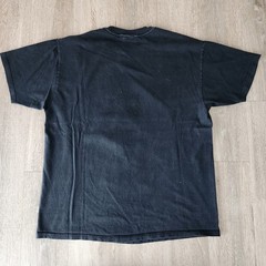 Vintage 90s Discovery Channel Skeleton Rib Cage Tshirt Size XL Black
