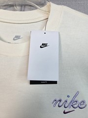 NIKE Max90 T-Shirt Medium Mens Off White Purple Crewneck Long Sleeve Swoosh Logo